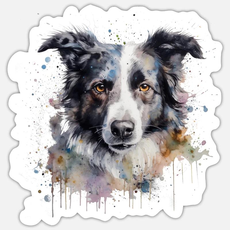 Border Collie Sticker taille S (10 x 10 cm)