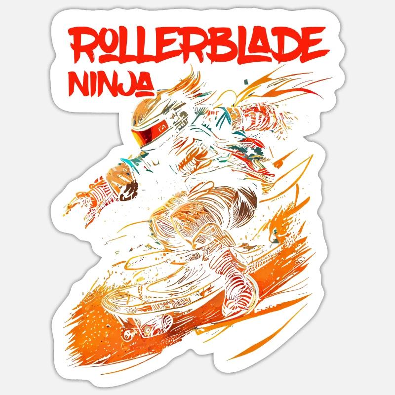 Rollerblade Ninja 5 - Sticker Größe S (10 x 10 cm) - Mattweiß