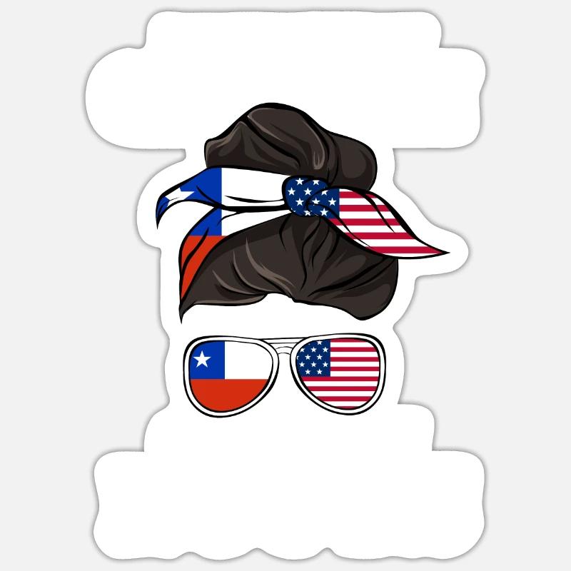 Chile - Sticker size S (10 x 10 cm) - white matte