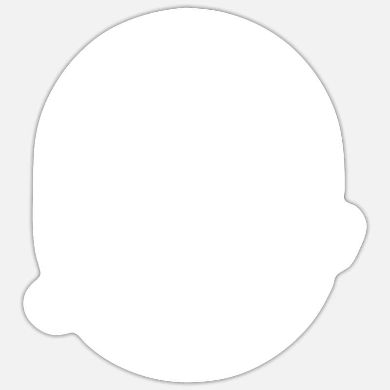 Plongeur plongeur - Sticker taille S (10 x 10 cm) - blanc mat
