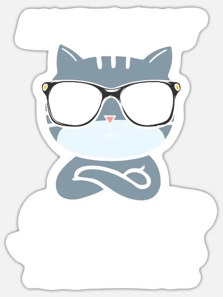 Ich bin nicht Stur nur Meinungsstabil Katze - Sticker Größe S (10 x 10 cm) - Mattweiß