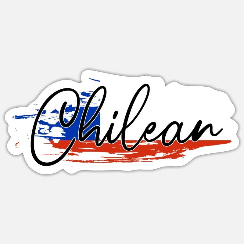 Chile - Sticker Größe S (10 x 10 cm) - Mattweiß