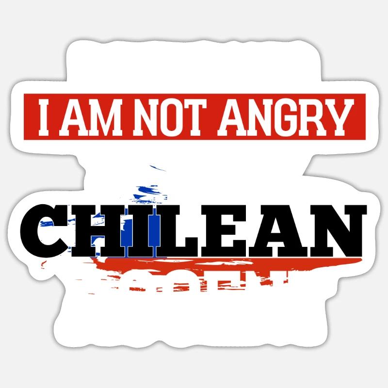 Chile - Sticker size S (10 x 10 cm) - white matte