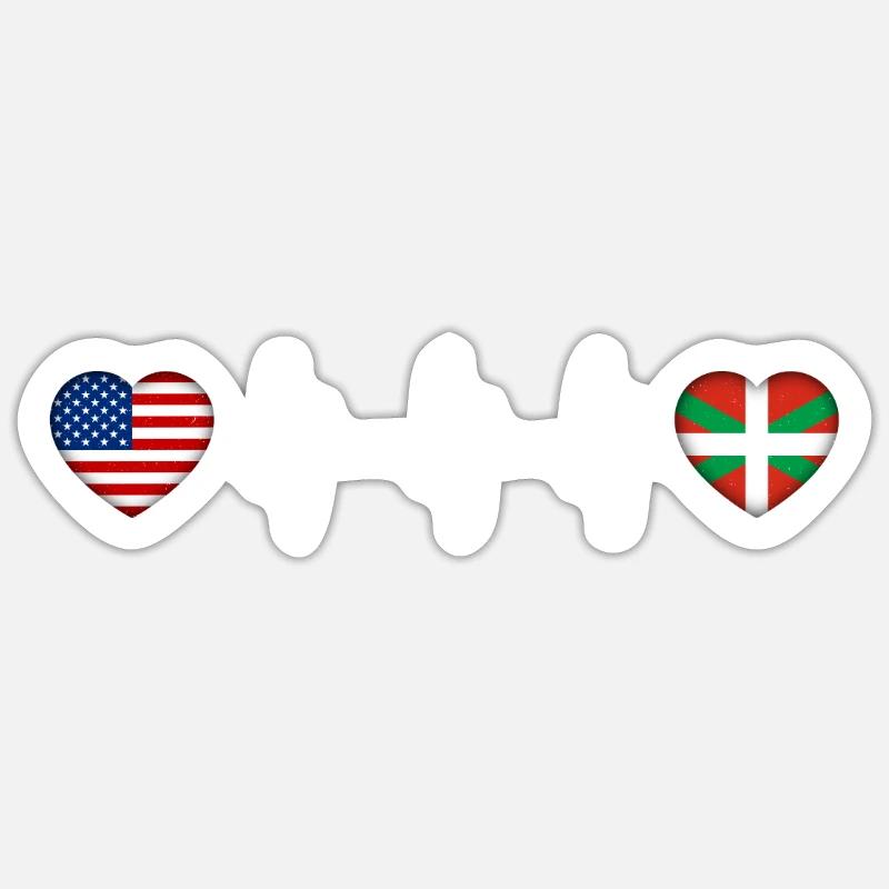 Pays Basque - Sticker taille S (10 x 10 cm) - blanc mat