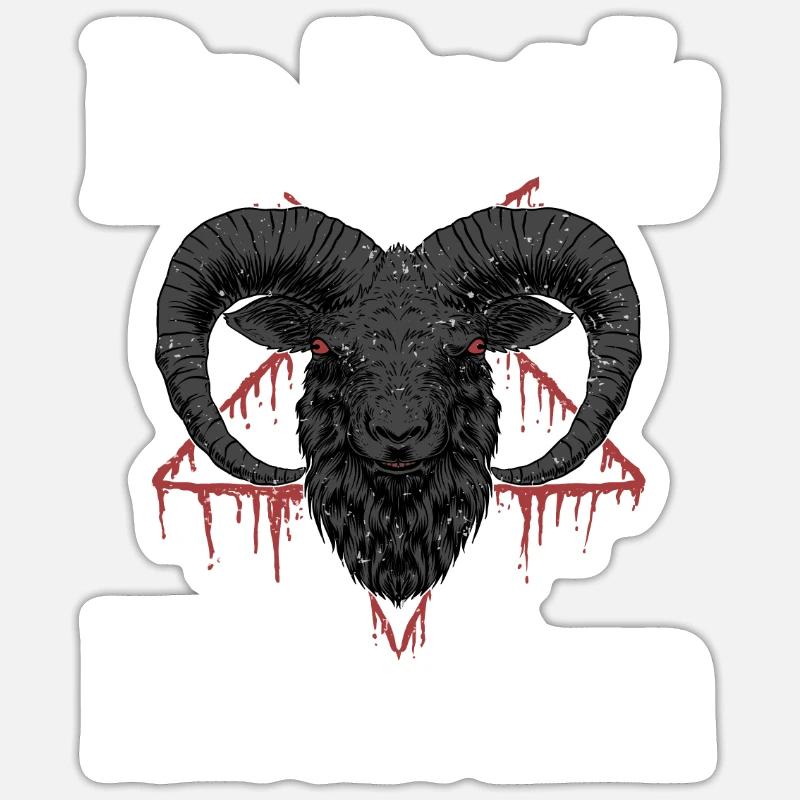 Satan Beelzebub Devil Gothic Pentagram Mystical Sticker size S (10 x 10 cm)