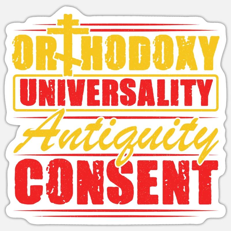 Orthodox - Sticker size S (10 x 10 cm) - white matte