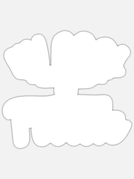 Poodle Gifts - Sticker Größe S (10 x 10 cm) - Mattweiß