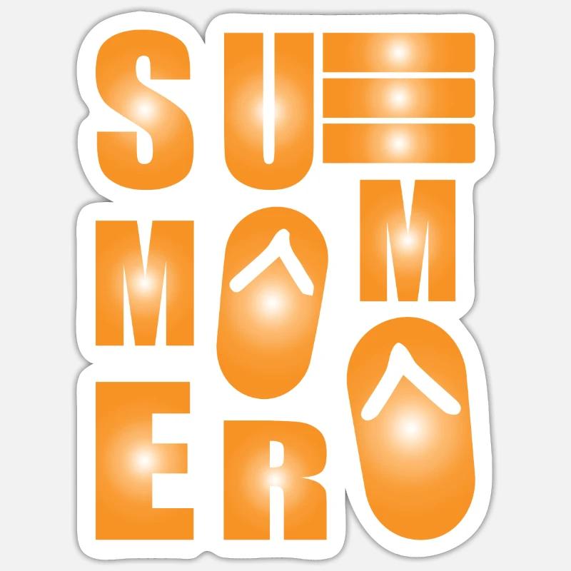 Summer - Sticker size S (10 x 10 cm) - white matte
