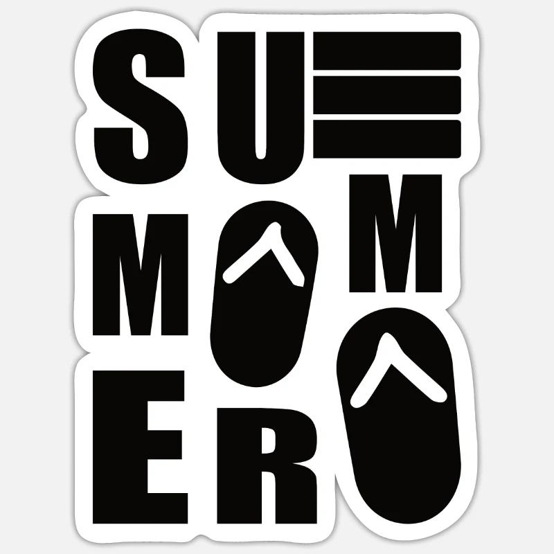Summer - Sticker size S (10 x 10 cm) - white matte