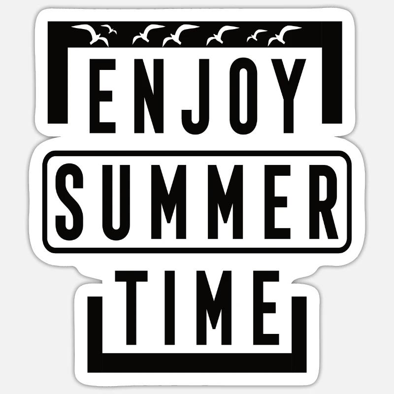 Profitez de l’heure d’été - Sticker taille S (10 x 10 cm) - blanc mat