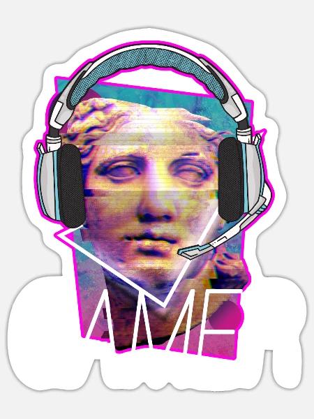 Gamer Videospiele Konsole Gaming Geburtstag Zocken - Sticker Größe S (10 x 10 cm) - Mattweiß