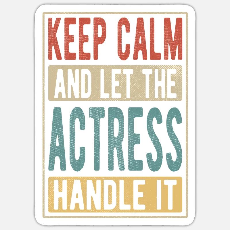 Actress Retro Gift - Sticker size S (10 x 10 cm) - white matte