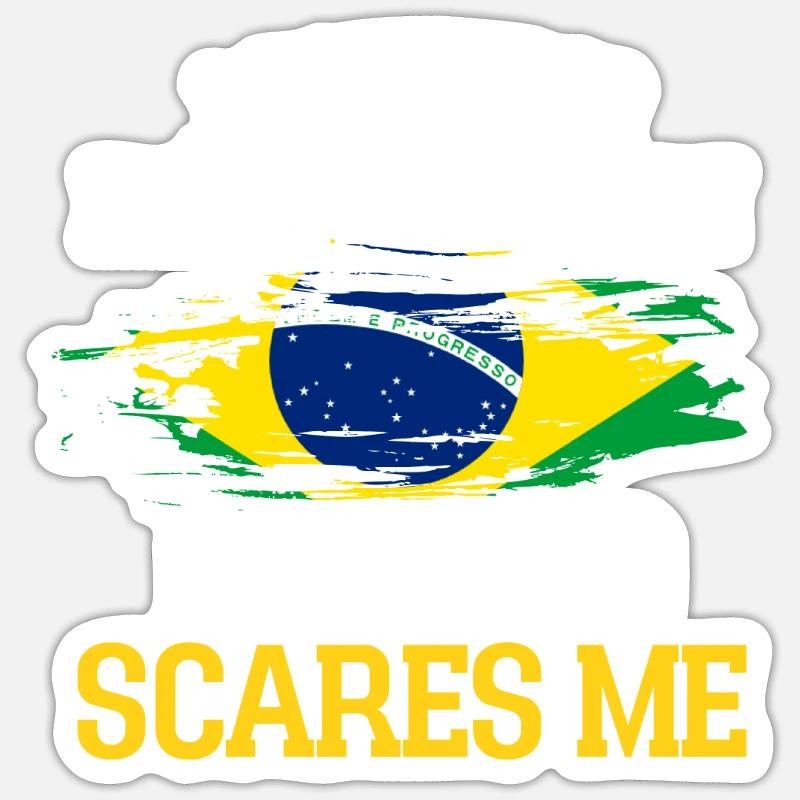 Brésil - Sticker taille S (10 x 10 cm) - blanc mat