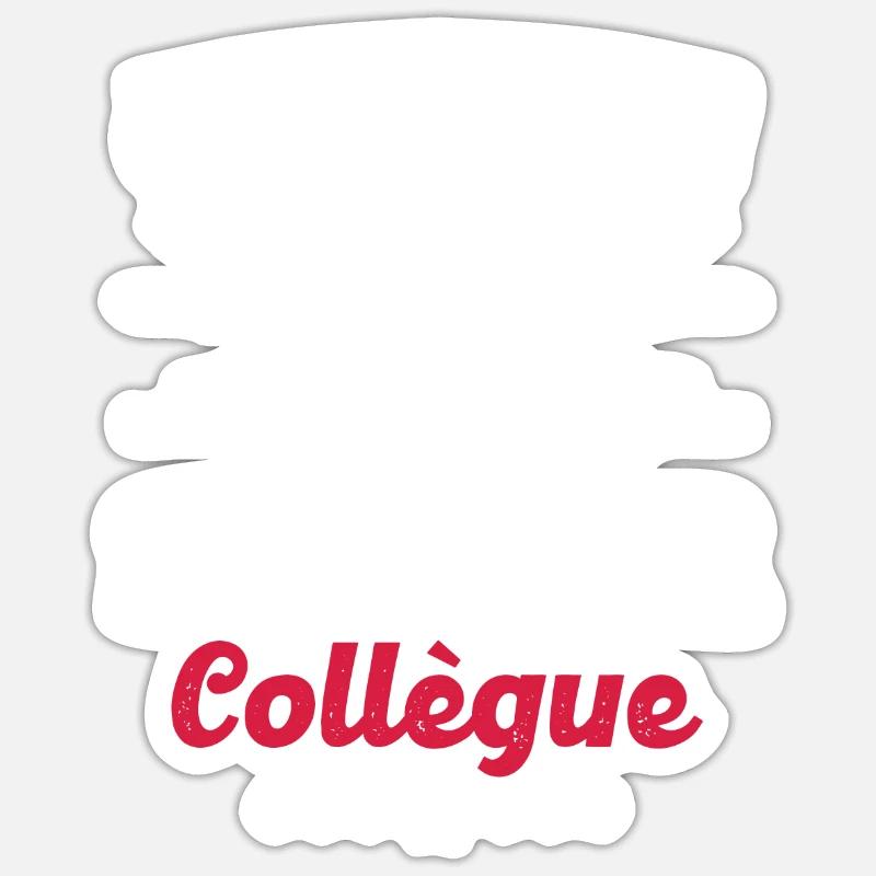 ce mec est un super collègue - Sticker taille S (10 x 10 cm) - blanc mat