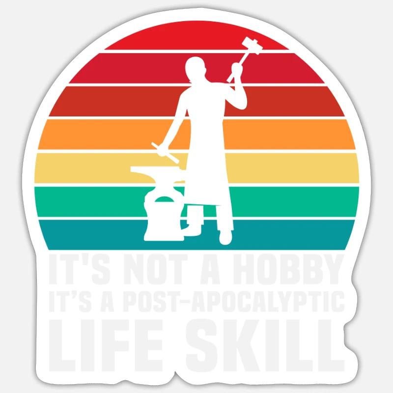 Blacksmith Funny Forge Hammer Workwear Blacksmith Sticker size S (10 x 10 cm)