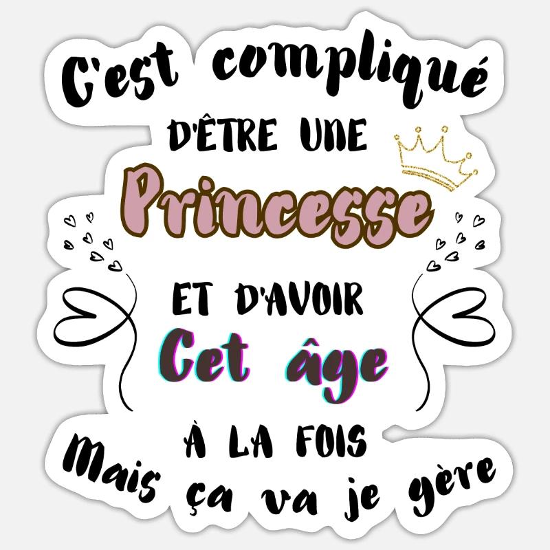 Princesse Sticker taille S (10 x 10 cm)