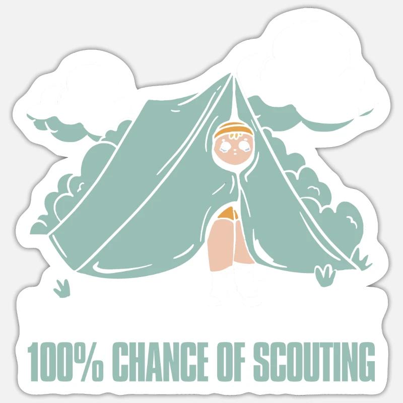 Boy Scout Mignon - Sticker taille S (10 x 10 cm) - blanc mat