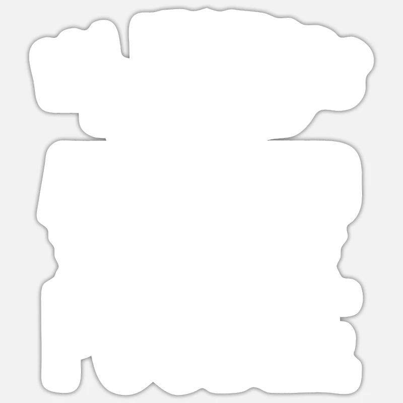 Cadeaux Caniche - Sticker taille S (10 x 10 cm) - blanc mat