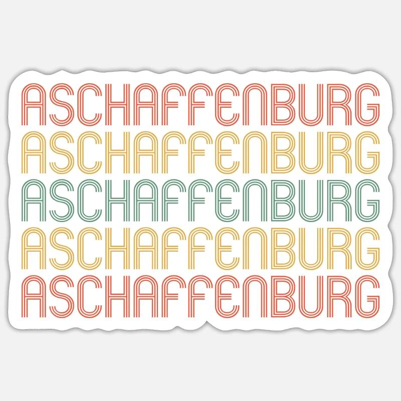 Aschaffenburgerin Aschaffenburger Aschaffenburg - Sticker size S (10 x 10 cm) - white matte