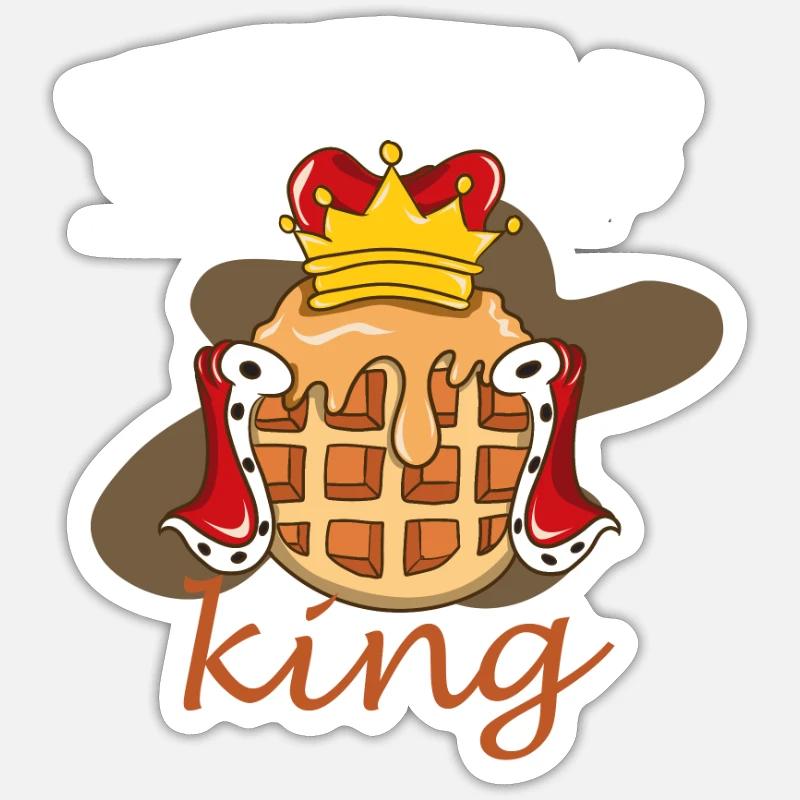 Gaufre - Sticker taille S (10 x 10 cm) - blanc mat