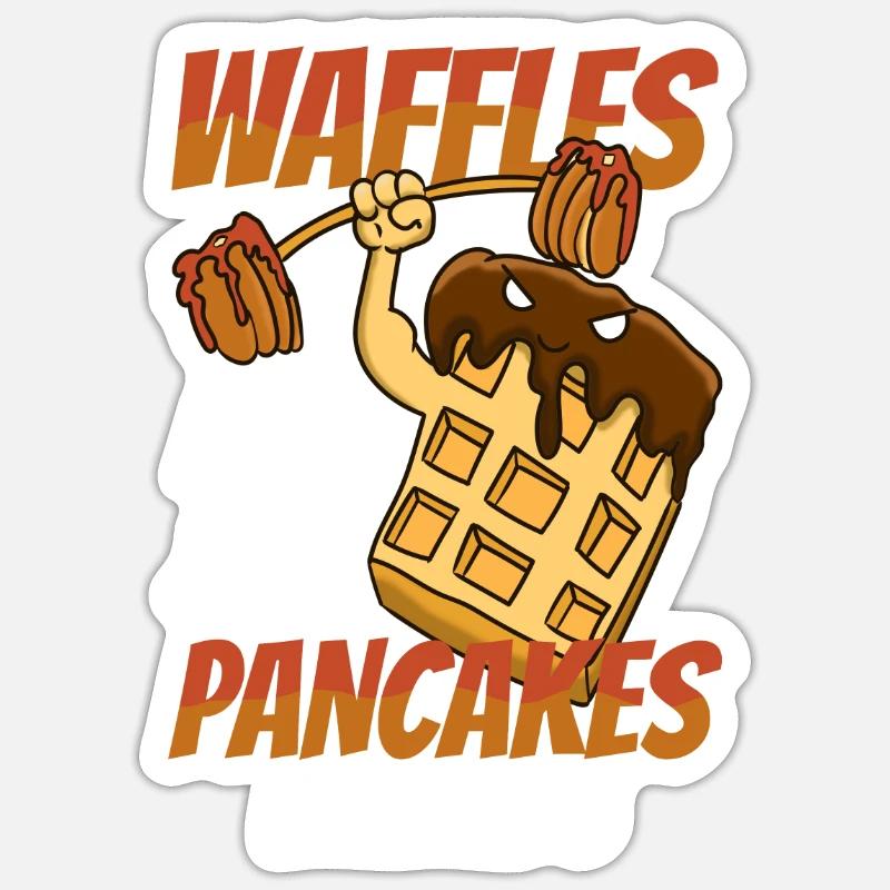Waffle - Sticker size S (10 x 10 cm) - white matte