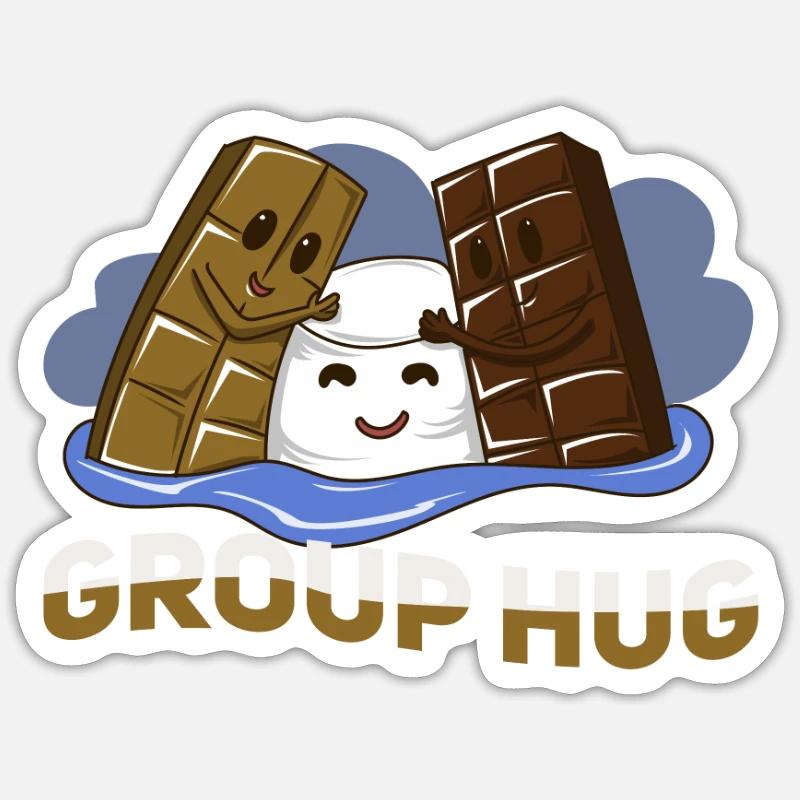 Chocolate - Sticker size S (10 x 10 cm) - white matte