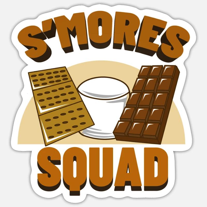 Chocolat - Sticker taille S (10 x 10 cm) - blanc mat