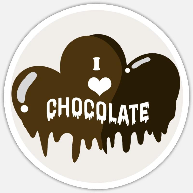 Chocolat Sticker taille S (10 x 10 cm)