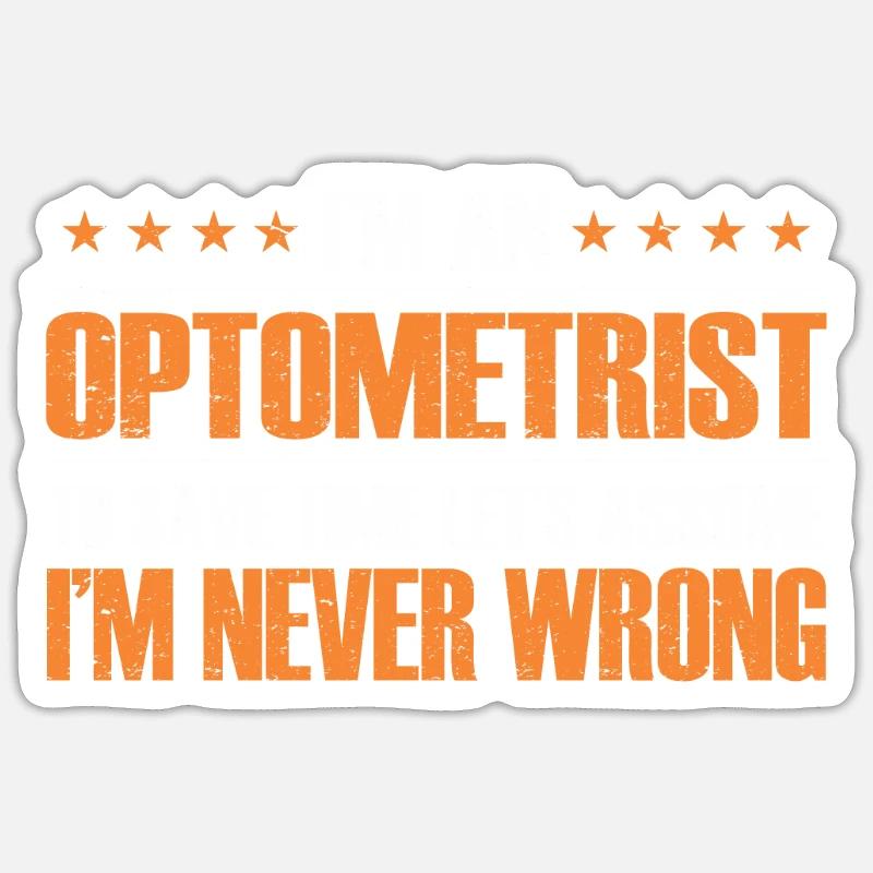 Optiker Geschenk Optometrie Sticker Größe S (10 x 10 cm)