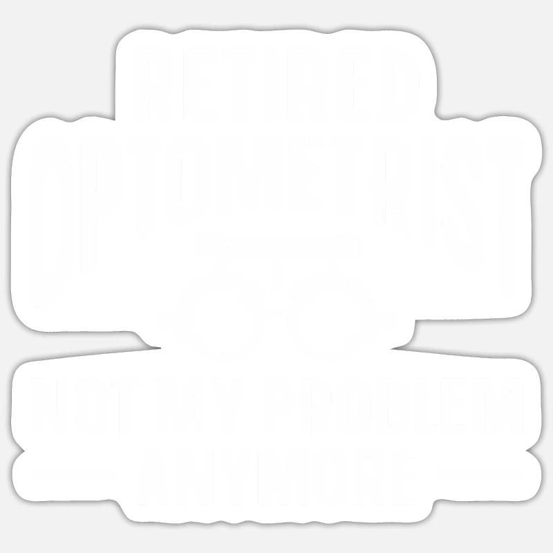 Opticien Gift Optometry - Sticker taille S (10 x 10 cm) - blanc mat