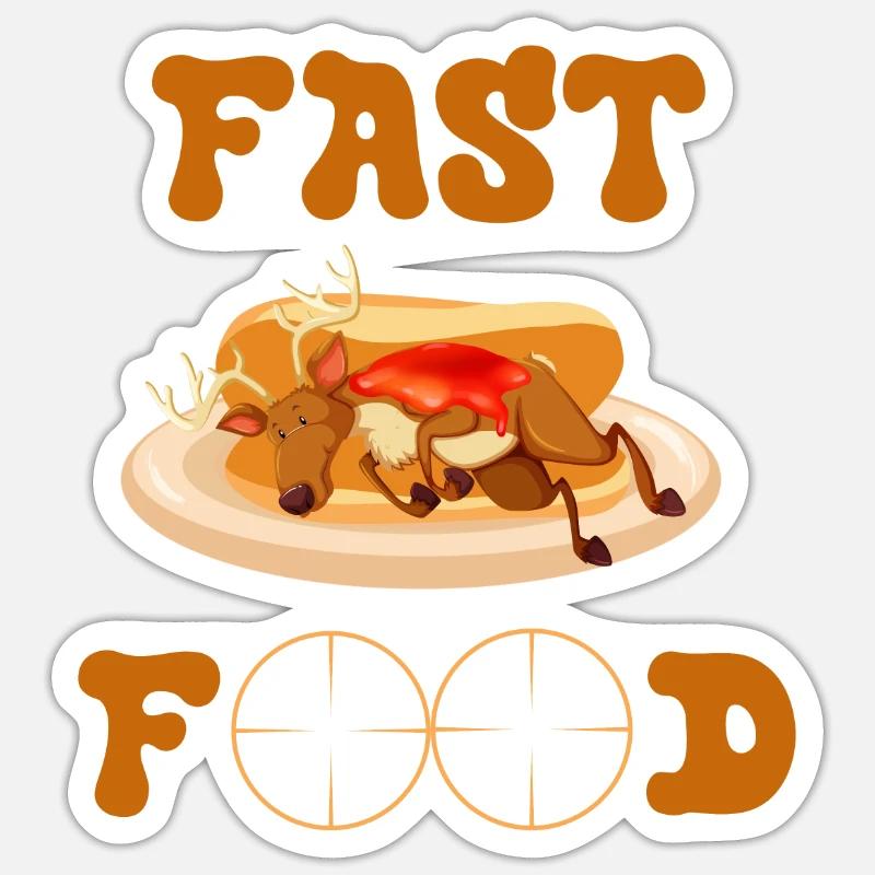 Chasse - Sticker taille S (10 x 10 cm) - blanc mat