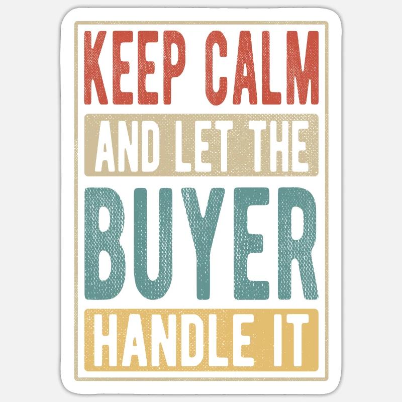 Käufer Retro Geschenk Sticker Größe S (10 x 10 cm)