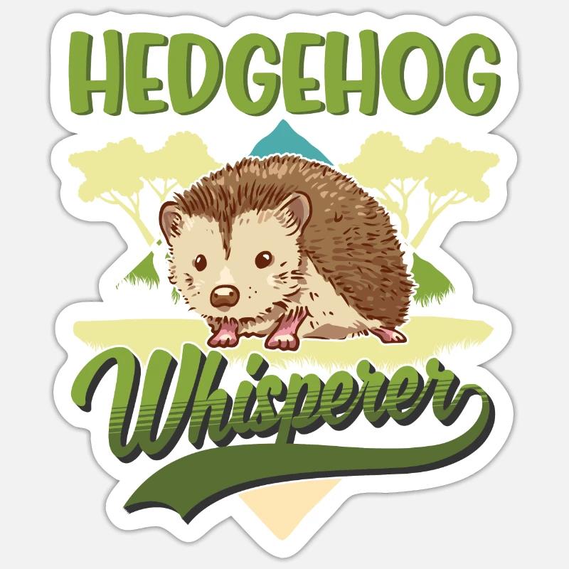 Igel Flüsterer Hérisson Whisperer - Sticker taille S (10 x 10 cm) - blanc mat