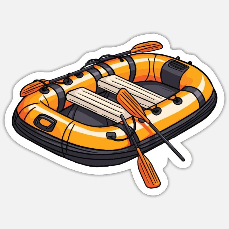 Rafting - Sticker taille S (10 x 10 cm) - blanc mat