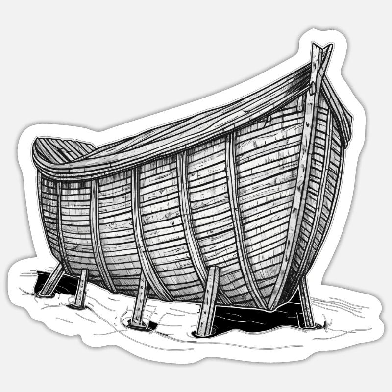 Ark I Noah - Sticker Größe S (10 x 10 cm) - Mattweiß