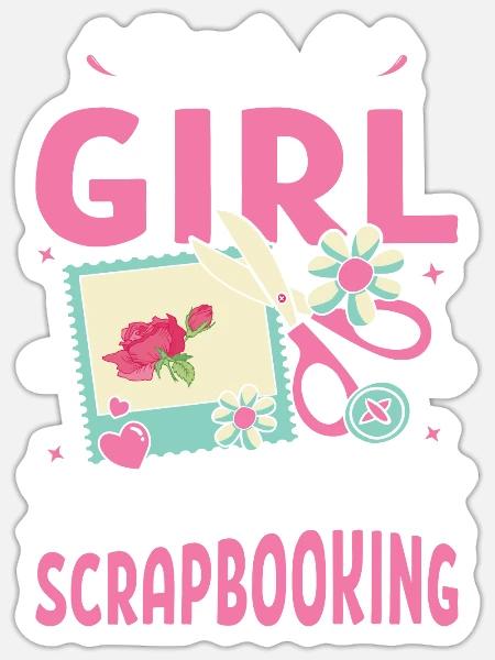 Scrapbooker - Sticker Größe S (10 x 10 cm) - Mattweiß