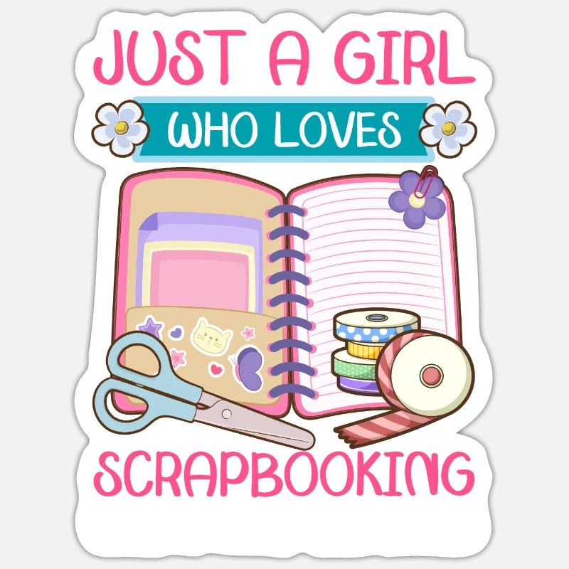 Scrapbooker - Sticker taille S (10 x 10 cm) - blanc mat