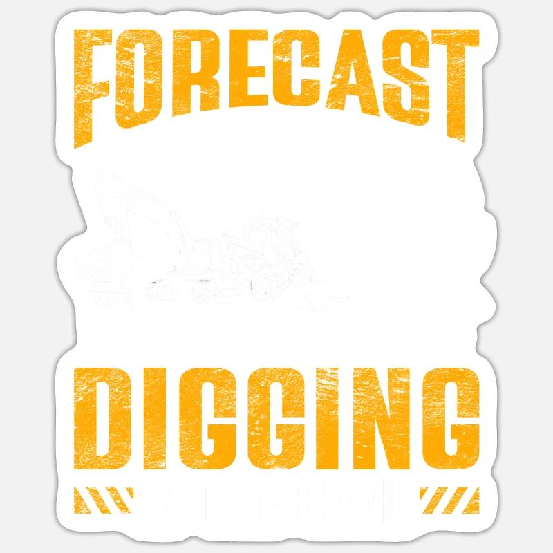 Baggerfahrer 100% de chance de creuser dans le sable Sticker taille S (10 x 10 cm)