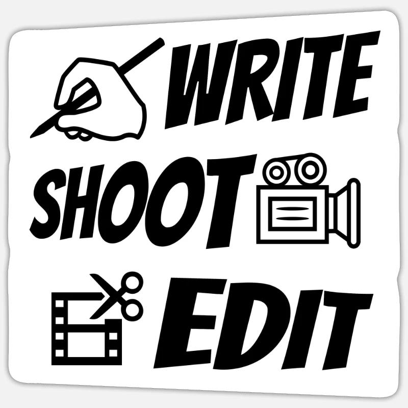 Écrire, Tirer, Modifier, Répéter Sticker taille S (10 x 10 cm)