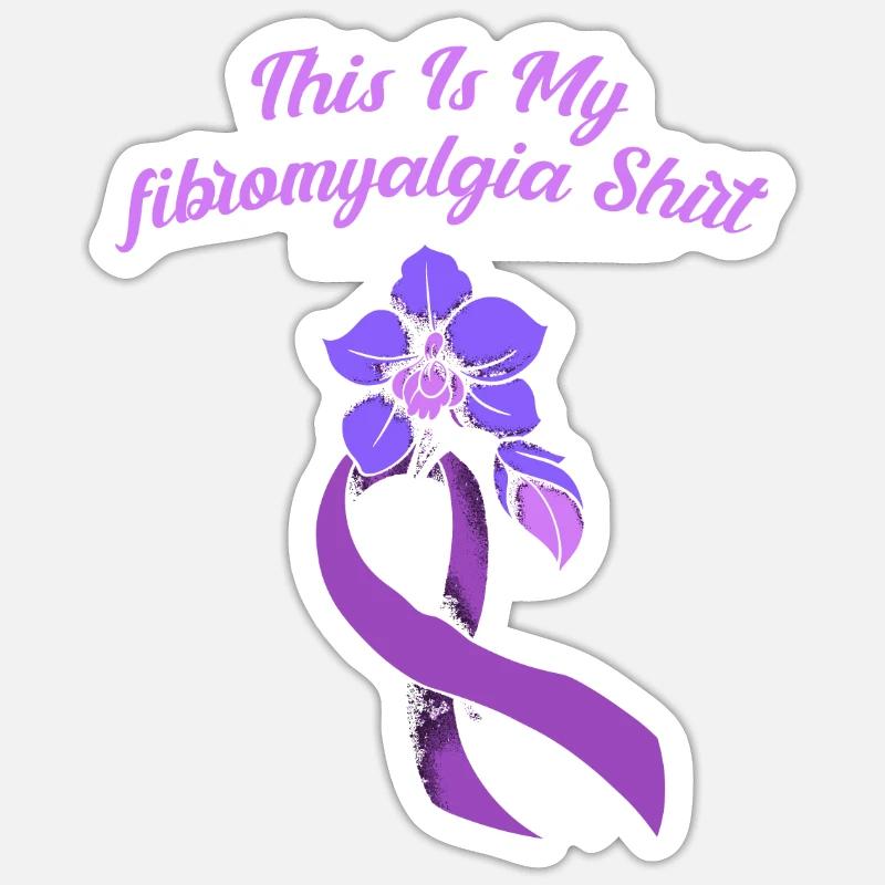 Fibromyalgie Rhumatisme mignon - Sticker taille S (10 x 10 cm) - blanc mat
