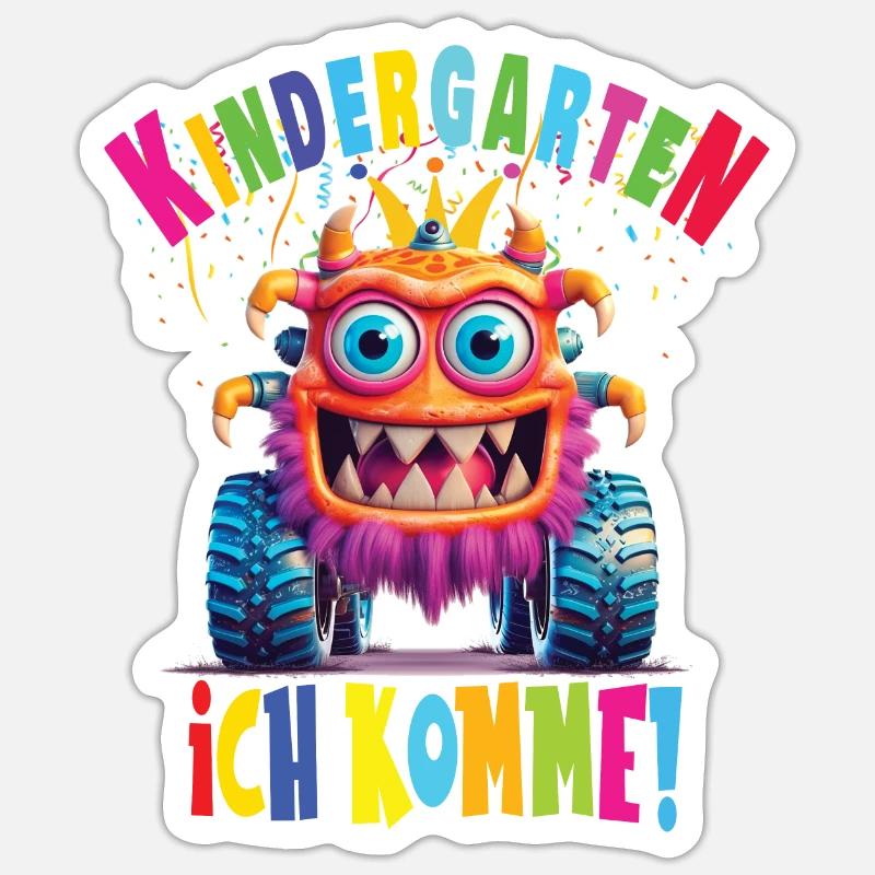 Kindergarten - Sticker Größe S (10 x 10 cm) - Mattweiß