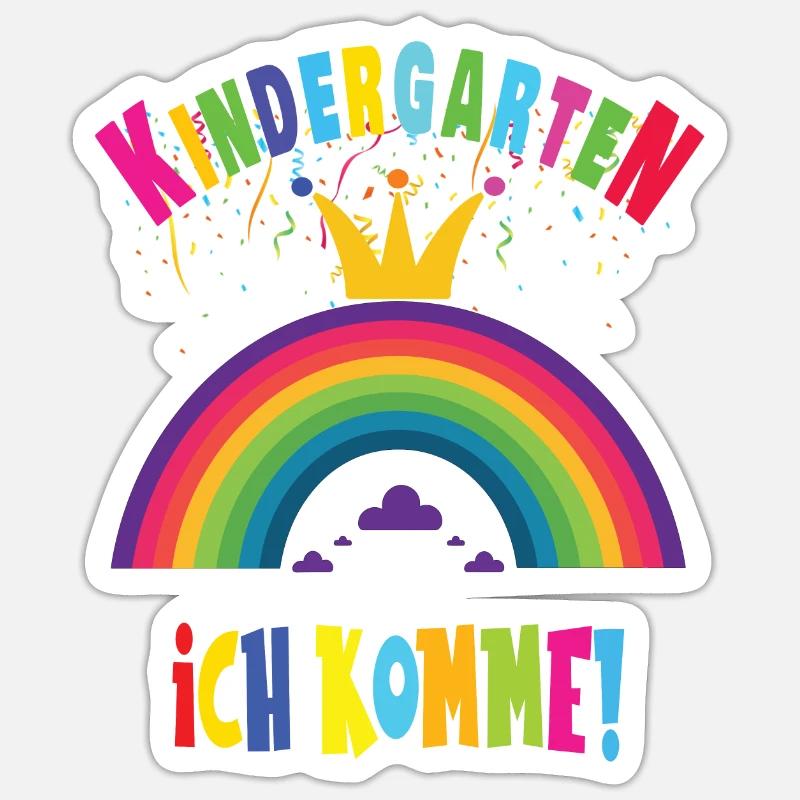 Kindergarten - Sticker Größe S (10 x 10 cm) - Mattweiß