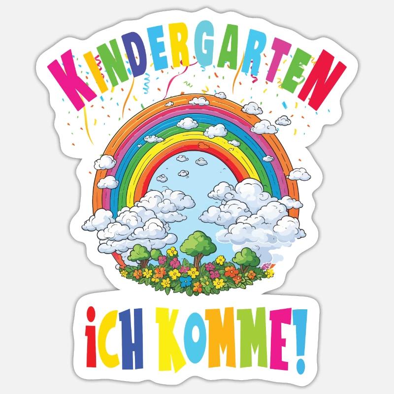 Kindergarten - Sticker Größe S (10 x 10 cm) - Mattweiß