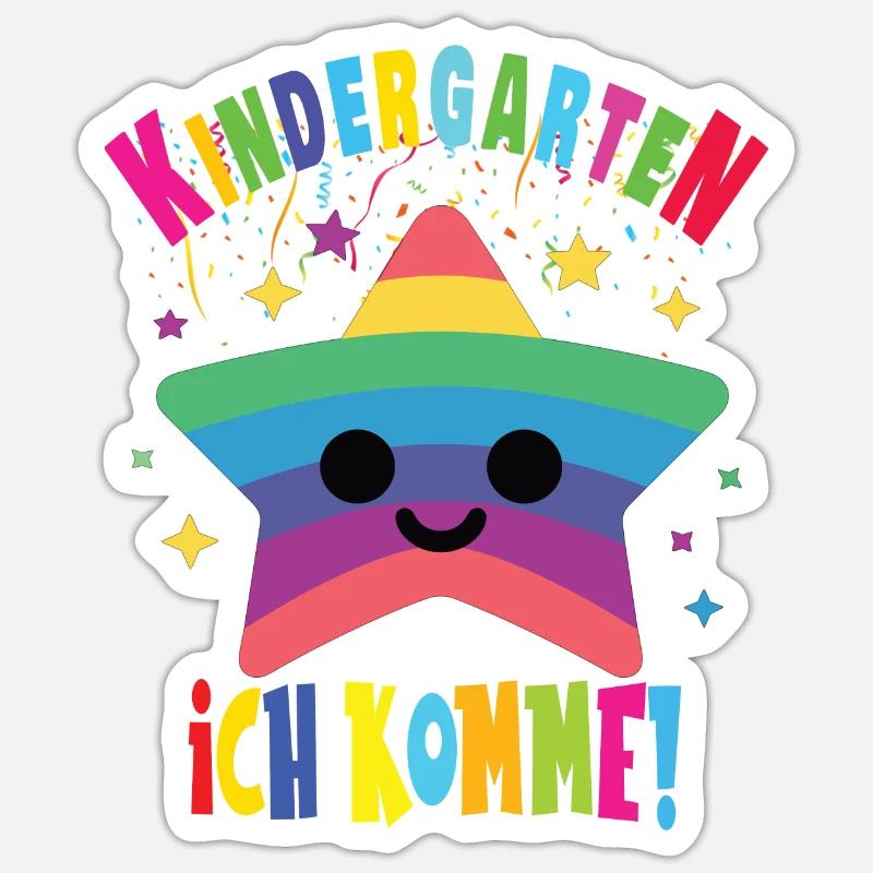 Kindergarten - Sticker Größe S (10 x 10 cm) - Mattweiß