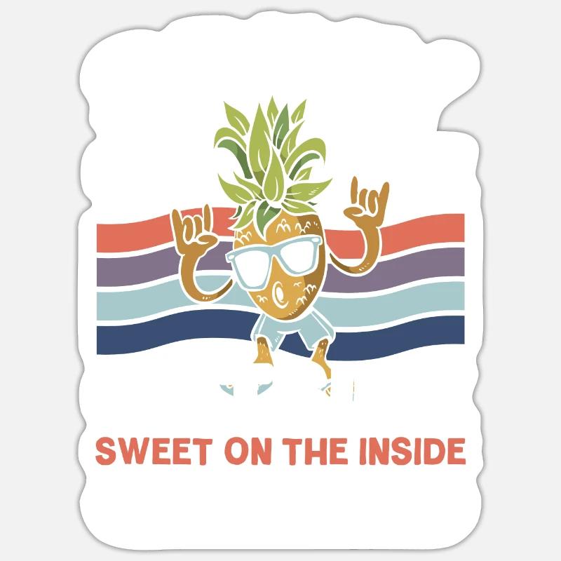 Ananas Mama Hallo Sommer Mutterschaft Muttertag Sticker Größe S (10 x 10 cm)