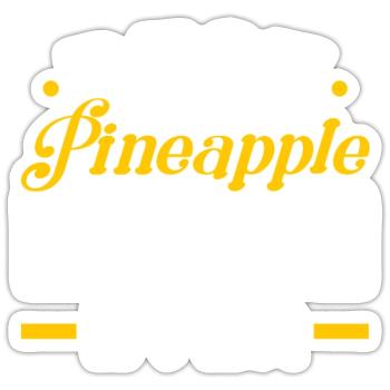 Ananas Mama Hallo Sommer Mutterschaft Muttertag - Sticker Größe S (10 x 10 cm) - Mattweiß - Vorne