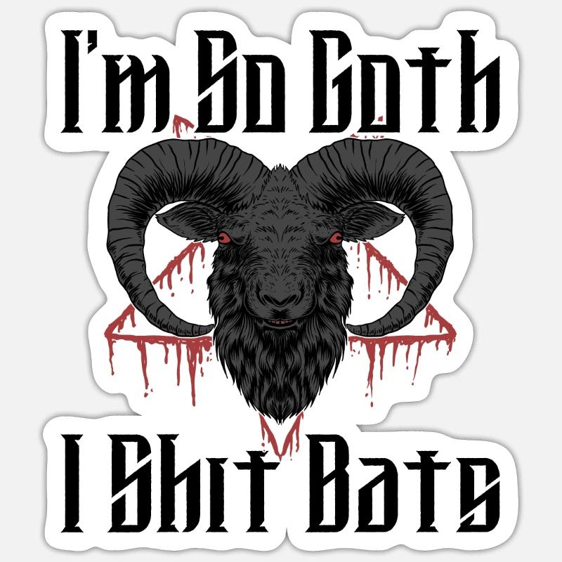 Satan Beelzebub Devil Gothic Pentagram Mystical Sticker size S (10 x 10 cm)