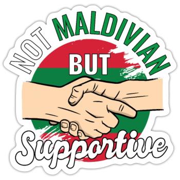 Pas maldivien mais un voyageur de campagne solidaire - Sticker taille S (10 x 10 cm) - blanc mat - Devant