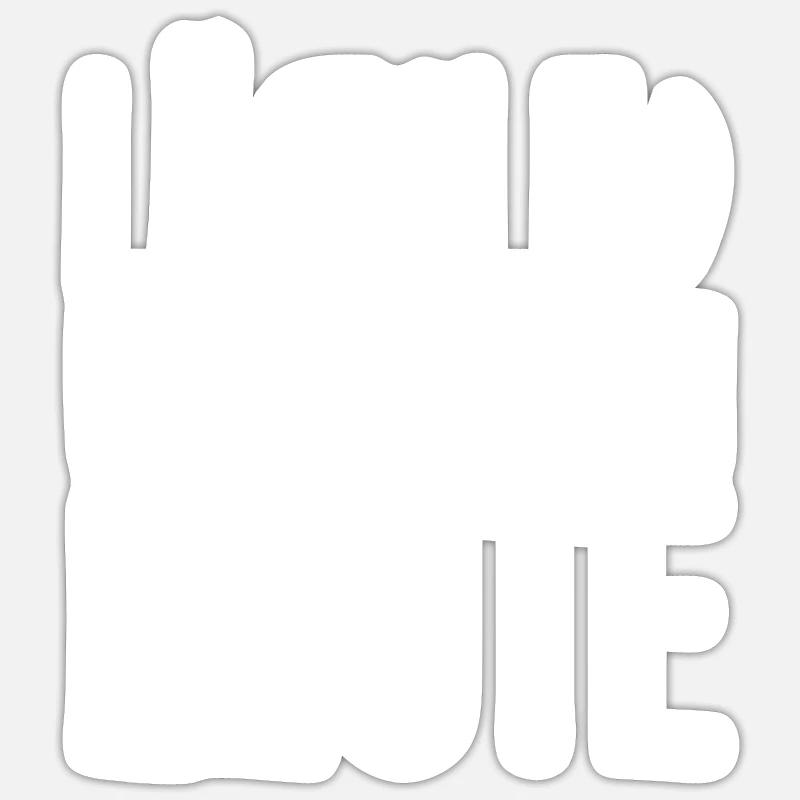 Lächle, Es Verwirrt Die Leute Lustiger Spruch - Sticker Größe S (10 x 10 cm) - Mattweiß