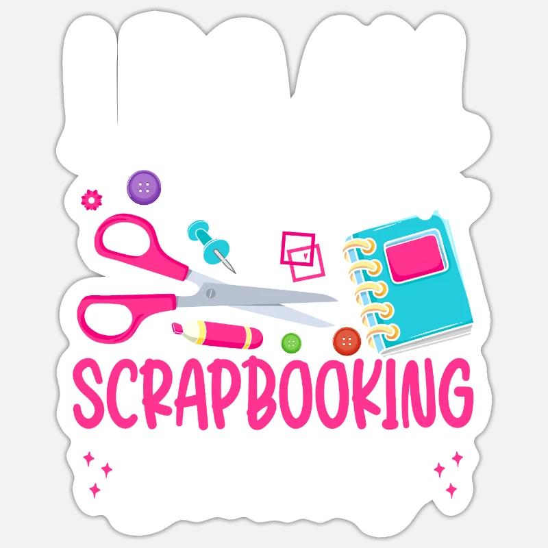 Scrapbooker - Sticker taille S (10 x 10 cm) - blanc mat
